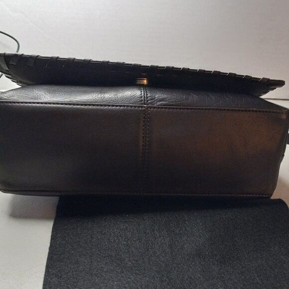 Vintage Cafe by Marlo Embossed Black Crossbody bag Cottagecore Granny Chic - Picture 9 of 14